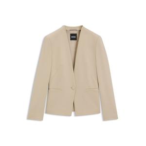 Блейзер прямого кроя из эластичного трикотажа BOSS, светло-бежевый