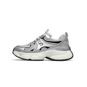 Кроссовки женские толстые низкие Goldlion, серебряный