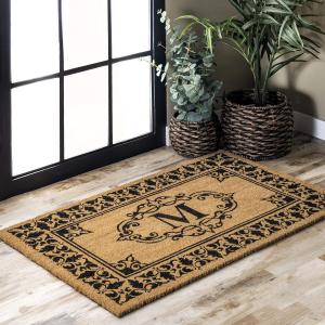 Ковер nuLOOM, 92 x 183 см, Rug Monogrammed Outdoor Welcome Door Mat, Letter M