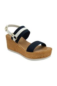 Босоножки на танкетке с открытым носком 'Lilliana' Lotus, темно-синий