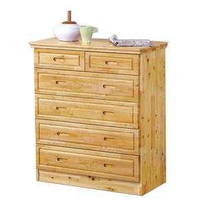 Yu Senyi Комод 80х40 см для спальни из массива бука, 6 ящиков, натуральный цвет