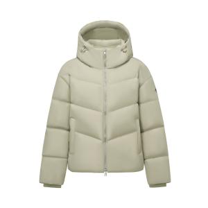 DESCENTE Женская укороченная утепленная куртка с капюшоном, LK-Moss Gray