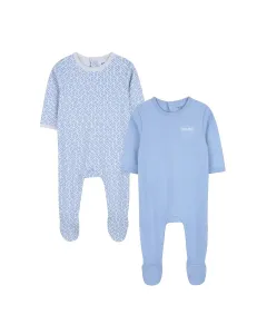 Набор из 2 длинных детских пижам из 100% хлопка Kenzo Kids, синий