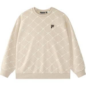 Толстовка с флисовой подкладкой Unisex Skin FILA FUSION, бежево-оранжевый серый