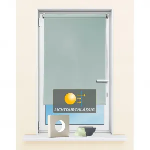 Рулонная штора с боковой регулировкой Рулонная штора 'Ида', защита от света, крепление без сверления, фиксированный размер Защита от света без сверления, защита от посторонних взглядов, защита от солнца Kutti, мятный