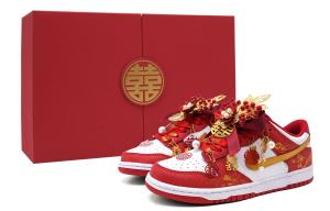 Nike Низкие скейтбордистские кроссовки Dunk Unwavering Until Death с амортизацией и износостойкостью, унисекс, белый с красными элементами