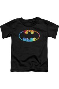 Футболка с коротким рукавом для малышей с тай-дай логотипом Batman Gildan, черный