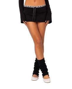 Мини-юбка Edicted Celine с ленточной отделкой Edikted, черный