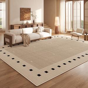 Budis Ковер 240х400 см для гостиной, кремовый, роскошный, моющийся, водо- и грязеотталкивающий, Ziyu [Customized Product, No Returns Or Exchanges]