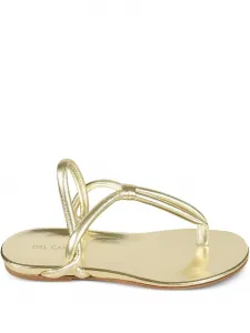 Сандалии с перекрученной деталью Del Carlo, золотой