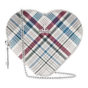 Vivienne Westwood Сумка через плечо из телячьей кожи, кроссбоди женская белая, синяя и красная