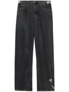 Прямые джинсы с эффектом потертости Magliano, черный