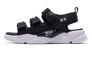 Пляжные сандалии мужские черно-белые QIAODAN