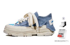 Кроссовки для скейтборда унисекс низкие синие NUTTINESS, синий[Подарок в комплекте]