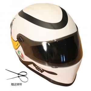 Мотоциклетный шлем медведь модные крутые гоночные плюшевые куклы плюшевая игрушка 28см высота AORUNJU, белый