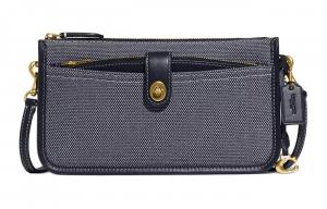 COACH Сумка-мессенджер из холста с кожаными вставками