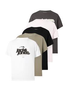 Рубашка JACK & JONES JCOFLARE, кремовый/темно-серый/черный/белый