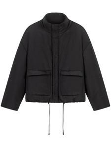 ROUGH. пуховик с вышивкой, черный