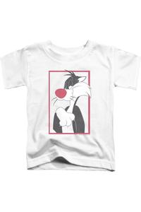 Футболка с коротким рукавом Looney Tunes Sylvester для детей Gildan, белый