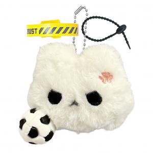 Плюшевый кулон Angry Bunny Cute Kid Who Loves Soccer высота 7см AIZIYUO