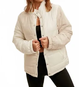 Куртка-пуховик Zoey кремового цвета Hem & Thread