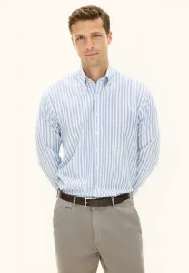 Рубашка в широкую полоску, стандартного кроя. Oscar Jacobson, Caribbean Blue