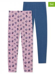Schiesser Комплект из 2 штук: леггинсы розово-голубого цвета