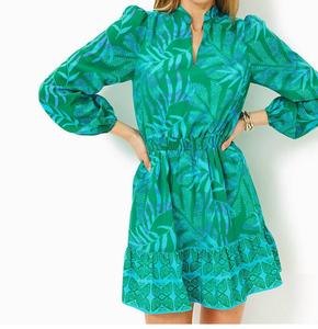 Платье Axton в цвете фикус лирата Lilly Pulitzer, зеленый