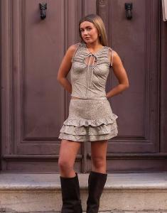 Обтягивающая мини-юбка Daisy Street x Molly Mcfarlane в светло-леопардовом цвете