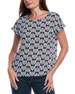 Джонс Нью-Йорк Блузка с деталями из пуговиц Jones New York, синий