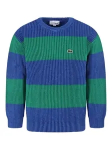 Джемпер в полоску Lacoste Kids, синий
