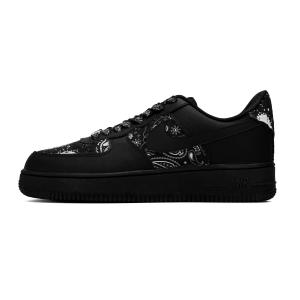 Кроссовки Air Force 1 Dark Night с амортизацией, износостойкие, низкие, для скейтбординга, унисекс Nike, Black