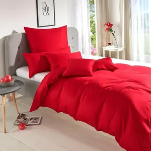 Наволочка Dream Sleep Uni Lyocell Lyocell Bedding (односпальная) 80x80 см, вишневый Traumschlaf
