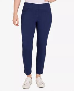 Прямые брюки до щиколотки из технологии Solar Millennium со средней посадкой Petite без застежки Ruby Rd., синий