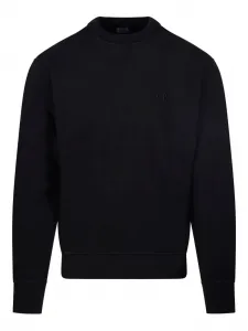 Свитшот с вышитым логотипом и круглым вырезом C.P. Company, черный
