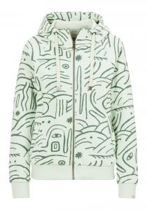 Толстовка с капюшоном на молнии Ragwear, цвет Green/Pastel green