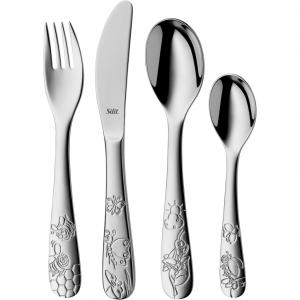 Детский набор столовых приборов Trend, 4 предмета, полированные, Crominox: нержавеющая сталь 18/10, с 3 лет Silit, Edelstahl