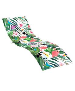 Подушка для шезлонга из ткани Оксфорд, 78,7" x 23,6" x 1,6" (Д x Ш x В) VidaXL, зеленый и розовый