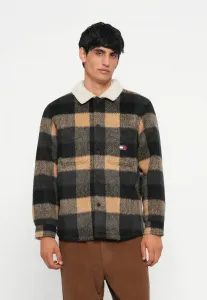 Свободная фланелевая рубашка-футляр из плюшевого флиса, легкая куртка Tommy Jeans, Black