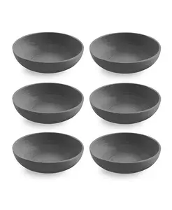 Набор из 6 низких мисок Planta Artisan, 8 дюймов, 43,3 унции Abode Homewares, gray