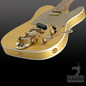 2023 Fender NAMM Display Masterbuilt NOS Телекастер с золотой фольгой и Bigsby от Nick Saccone, совершенно новый!