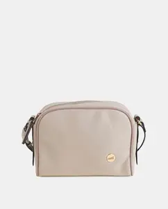 Сумка-багет с застёжкой-молнией в стиле камеры Volum, серый