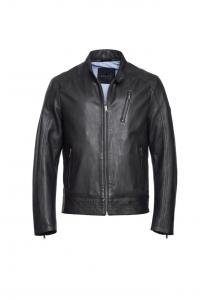 Куртка из кожи бурубио Bugatti, черный