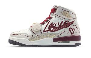 Детские баскетбольные кроссовки Legacy 312 с противоскользящим износостойким верхом и высоким голенищем для подростков Jordan, белый