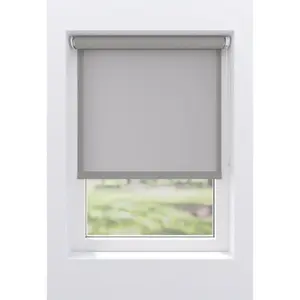 Ролетная штора для моего дома «Mia ECO», затемняющая, антибликовая ширма, с сверлением/без сверления, свободно висящая, изготовлена ​​из переработанных ПЭТ-бутылок, крепление Klemmfix или винтами My Home, цвет hellgrau/hellgrau + weiß