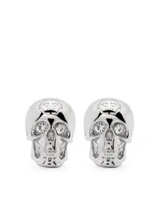 Серьги-гвоздики с декором Skull Philipp Plein, серебристый