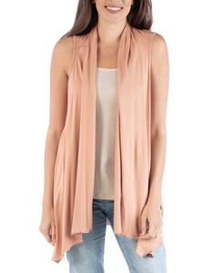 Кардиган без рукавов с драпировкой и открытой передней частью 24seven Comfort Apparel