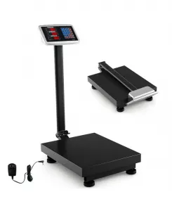 Цифровые складные платформенные весы с калькулятором цен, грузоподъемность 299 л Sugift, черный