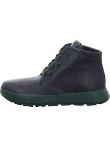 Think! Кожаные сапоги темно-синего цвета