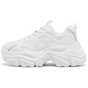 AGSDON Дышащие массивные кроссовки на низком ходу 6 см женские белые, цвет White